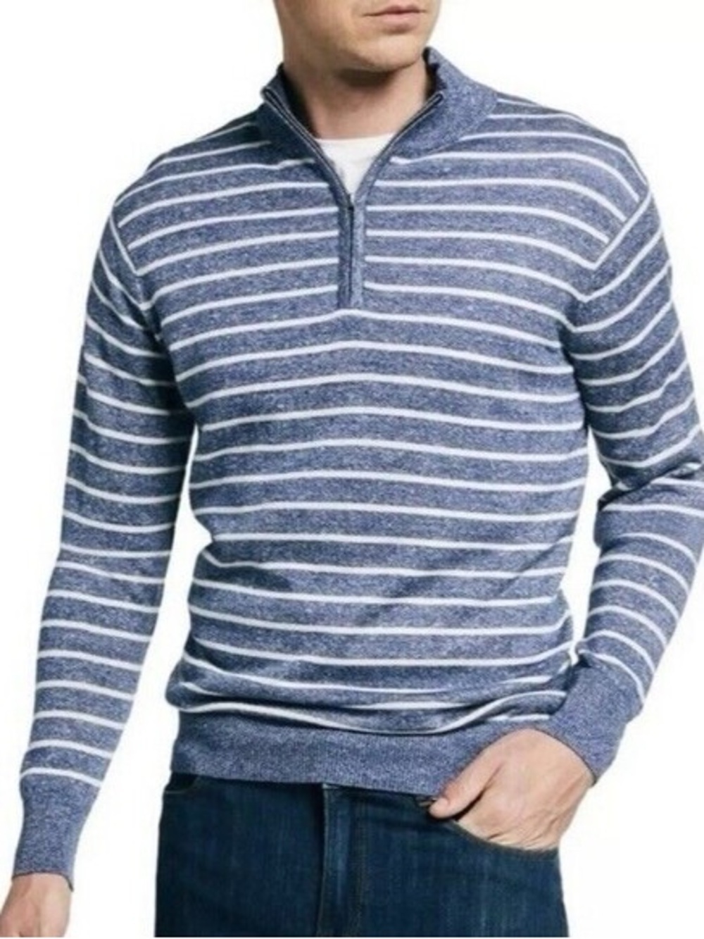 Peter Millar Crown Cool Quarter-Zip Sweater – Men’s XL – Merino Wool & Linen